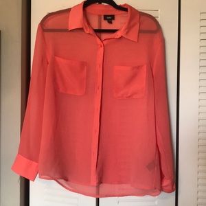 Coral button down